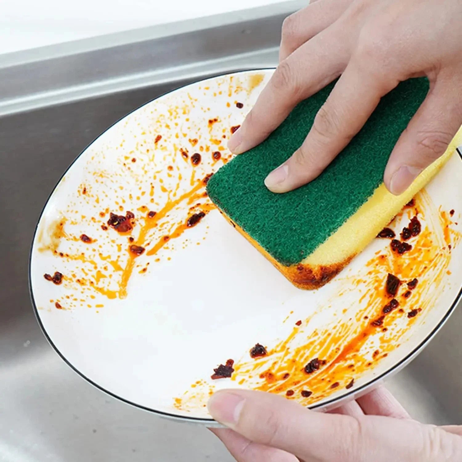 Double-Sided Magic Sponge Cleaning Brush - Rust Remover Kitchen Tool