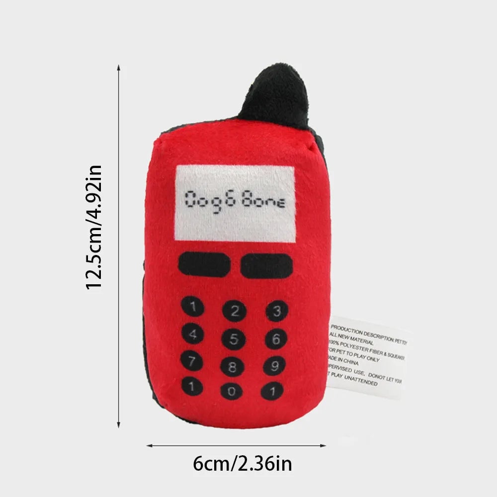 Phone Shaped Squeaky Pet Toys - Durable Interactive Training Chew