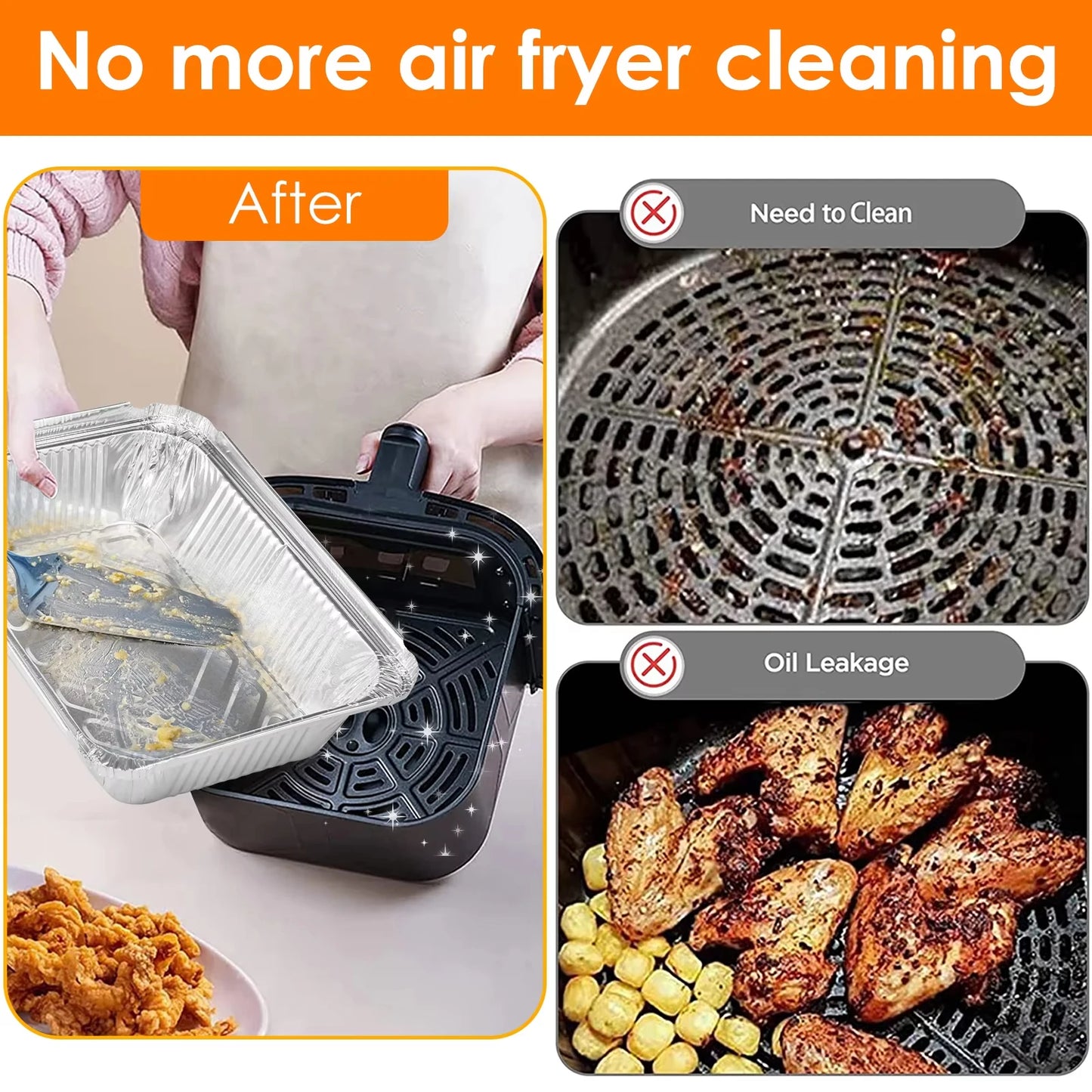 Thickened Aluminum Foil Disposable Pans - Non-Stick BBQ Baking Trays