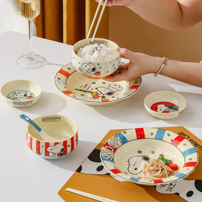 Snoopy Porcelain Bowl 4.5/6inch - Children's Cartoon Cereal Rice