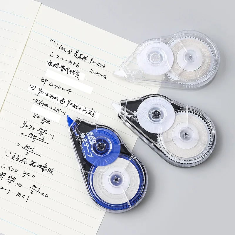 5-Piece White Out Correction Tape Set - Kawaii Student Erasers Multi