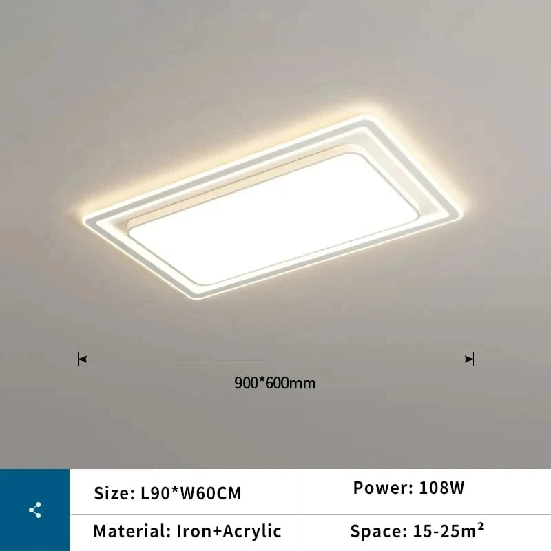 LED Ceiling Light Dimmable Remote Control Round Square Living Room