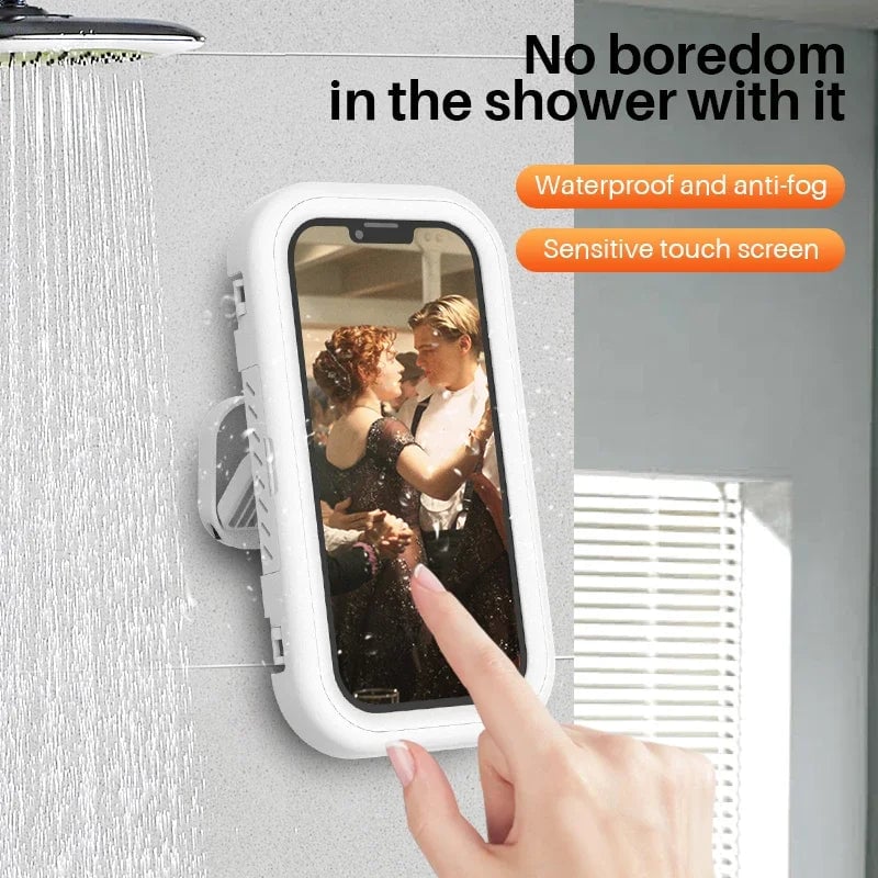 Waterproof Rotating Phone Mount - Adjustable Bathroom Shower Holder