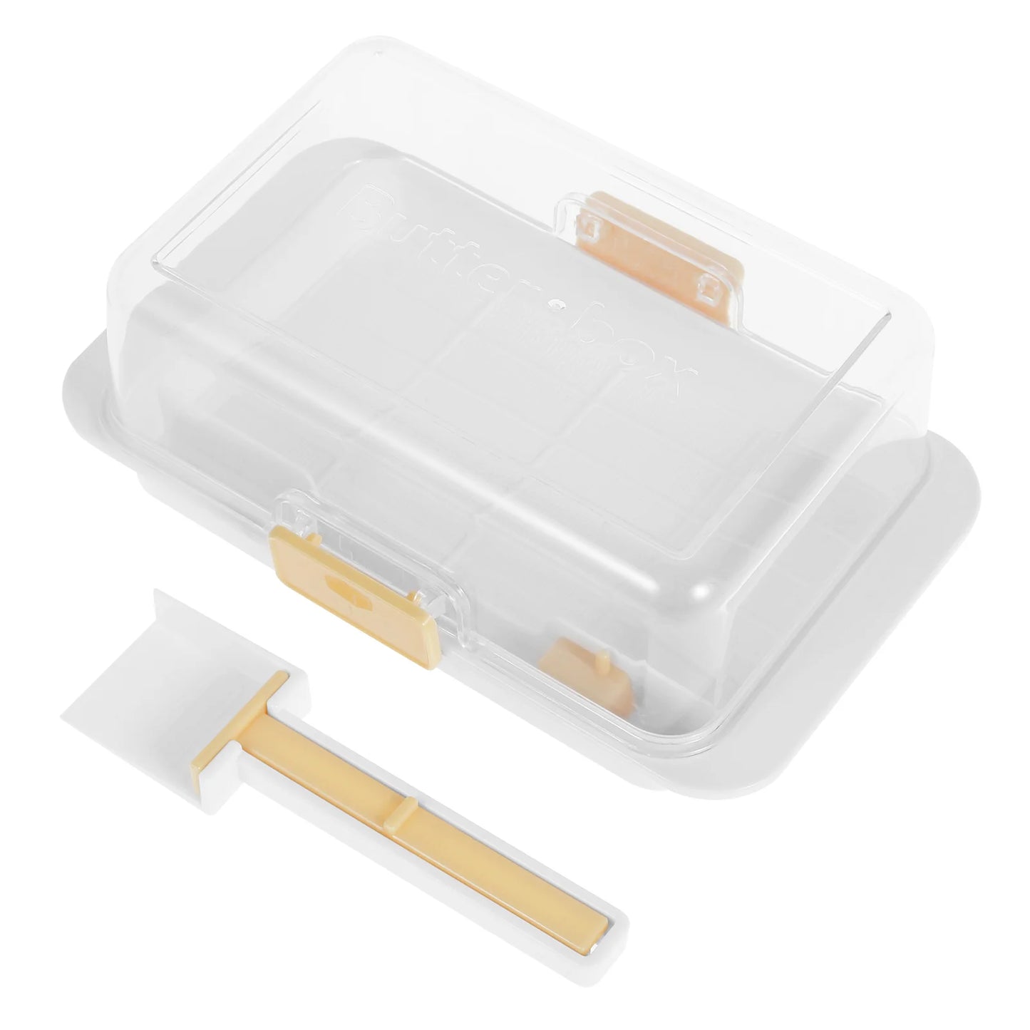 Airtight Butter Dish with Lid - Easy Scoop Keeper Container Tray