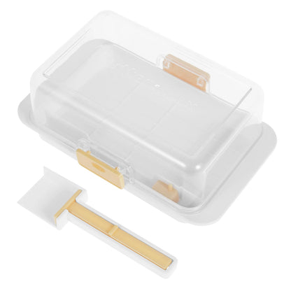 Airtight Butter Dish with Lid - Easy Scoop Keeper Container Tray