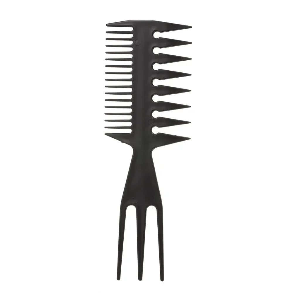 Wide Tooth Anti-Static Exfoliating Hair Styling Comb 3-in-1