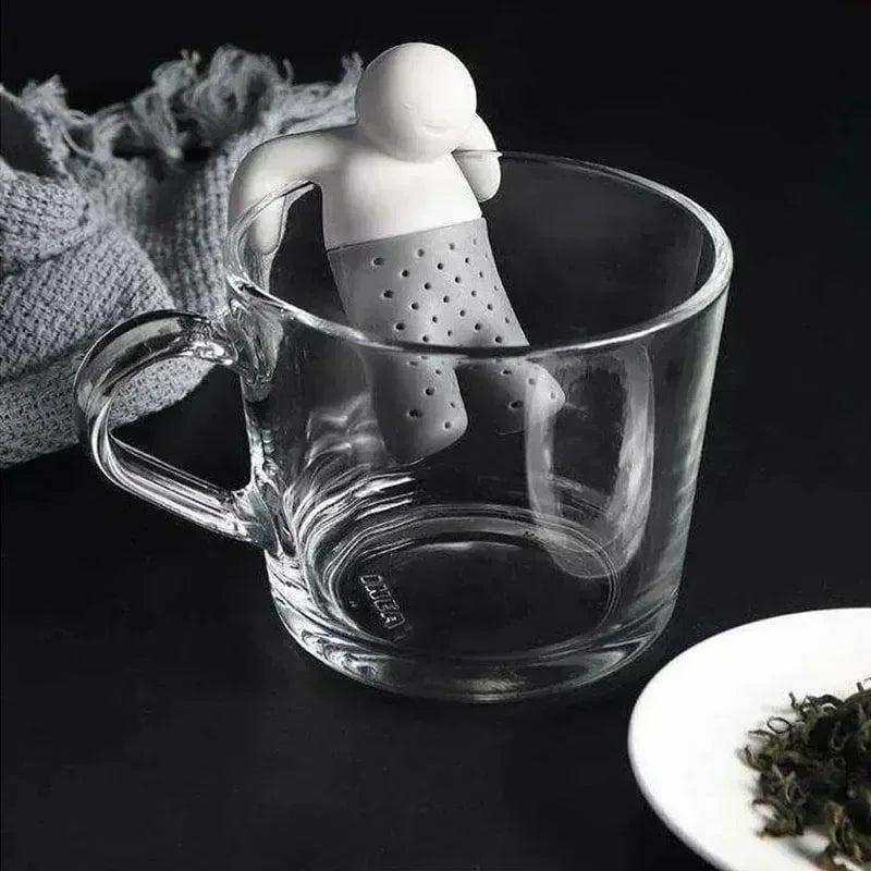 Food Grade Silicone Person Shaped Tea Infuser Strainer Bag
