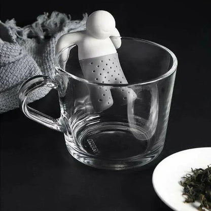 Food Grade Silicone Person Shaped Tea Infuser Strainer Bag