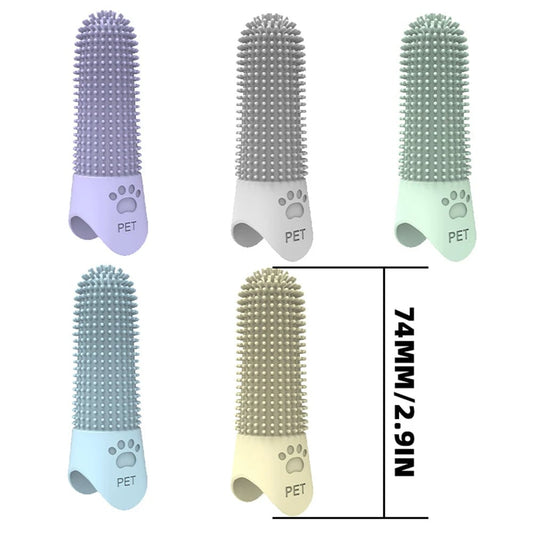Silicone Pet Finger Toothbrush - Cat Dog Teeth Cleaning Tartar