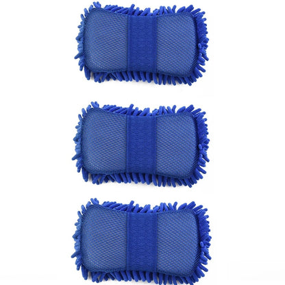 Microfiber Car Wash Sponge Brush - Dual-Sided Polishing Pad Tool
