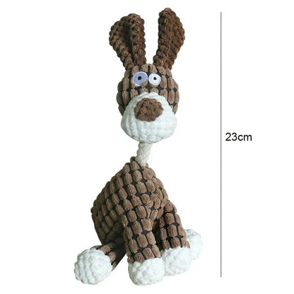 Corduroy Donkey Squeaky Dog Chew Toy - Plush Training Toy Puppy