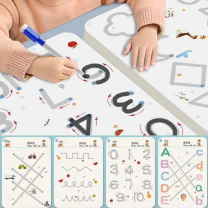 Reusable Montessori Tracing Workbook - Pen Control Practice Book