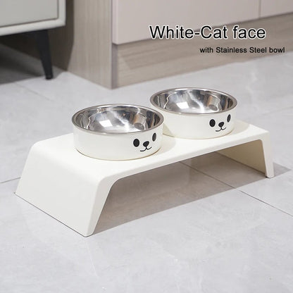 Elevated Dog Feeder Stand Double Stainless Steel Bowls Small Large