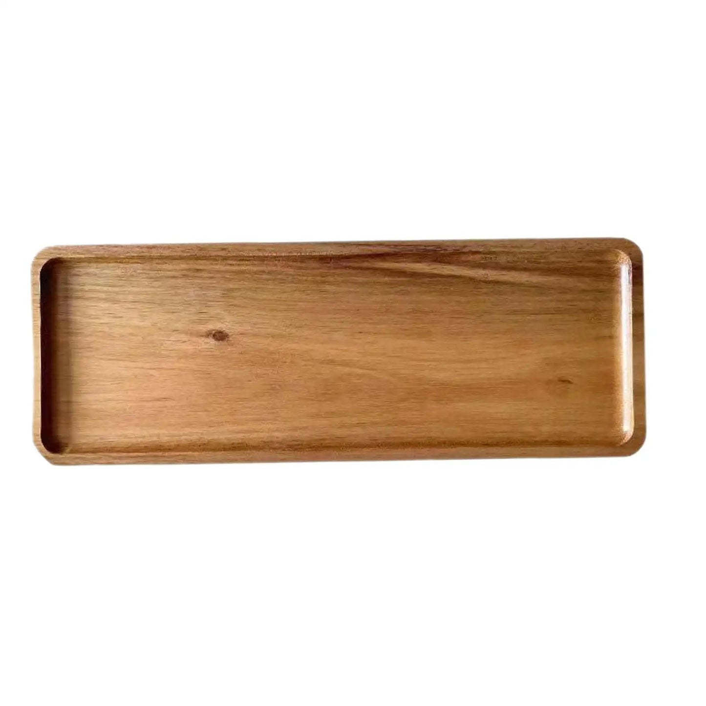 Natural Wood Serving Platter - Breakfast Tray & Dessert Plate