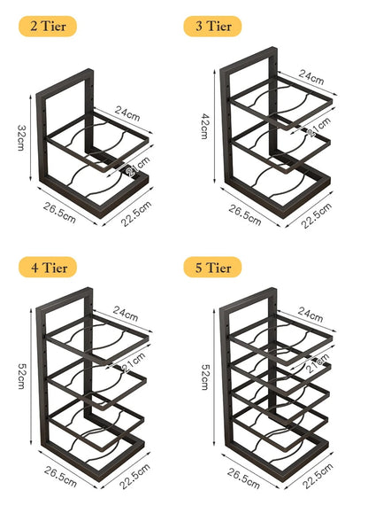 Adjustable Stainless Steel Pot Rack Kitchen Storage Organizer