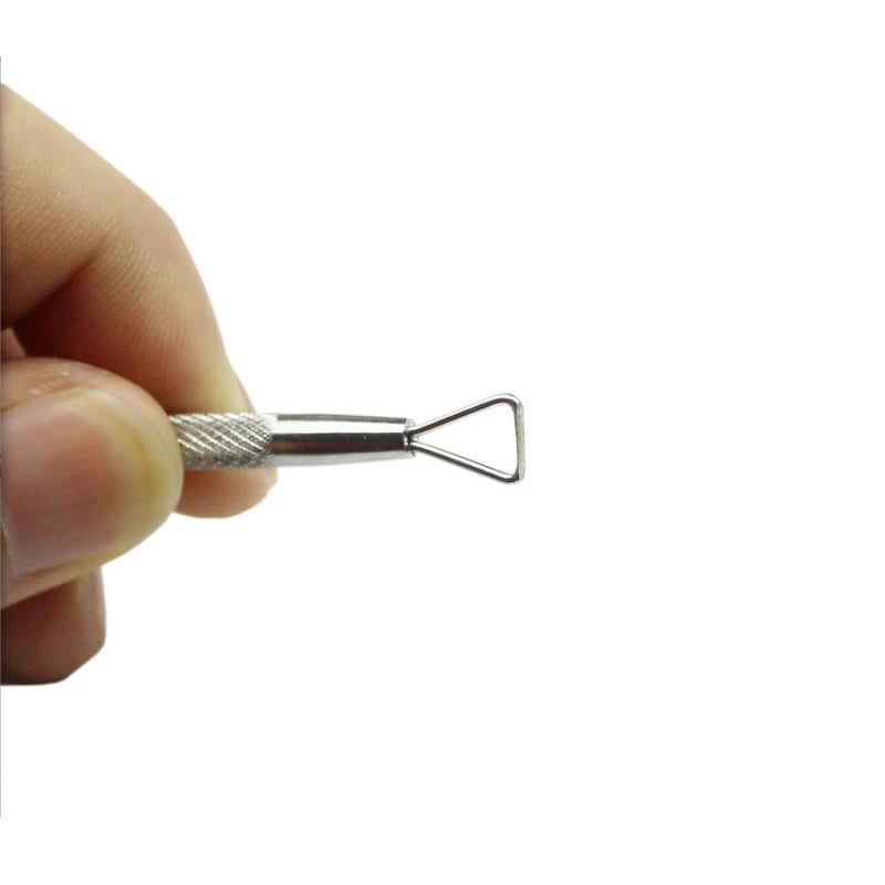 Stainless Steel Triangle Nail Pusher UV Gel Remover Peeler Tool