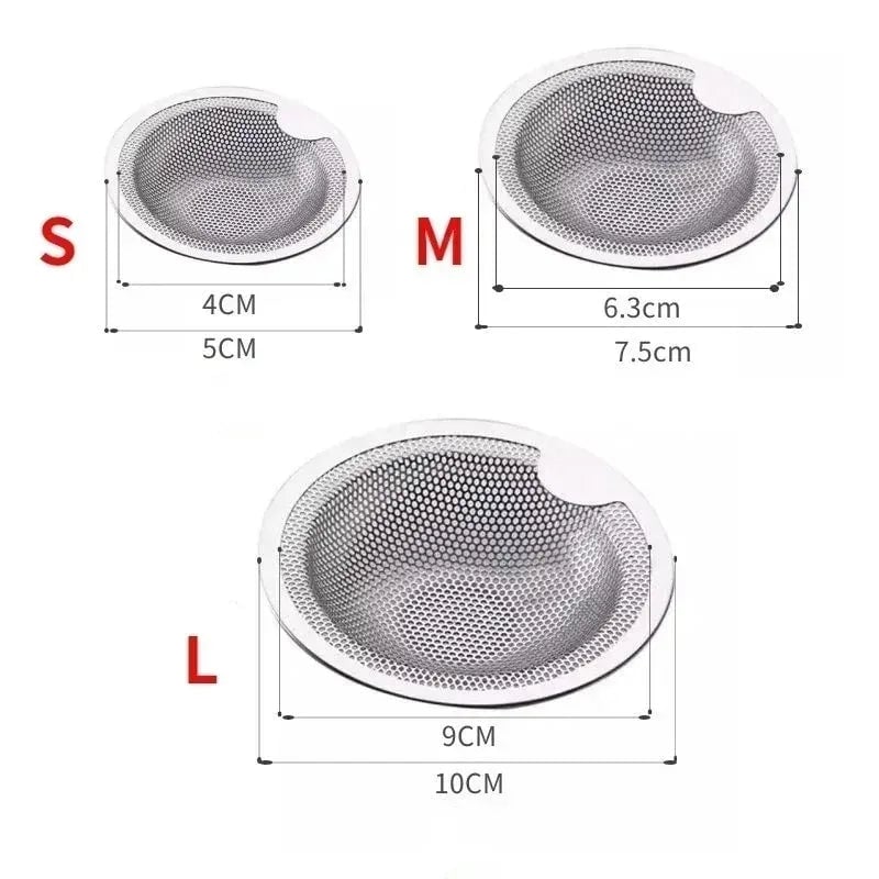 Stainless Steel Sink Drain Filter Anti-Clog Kitchen Bathroom
