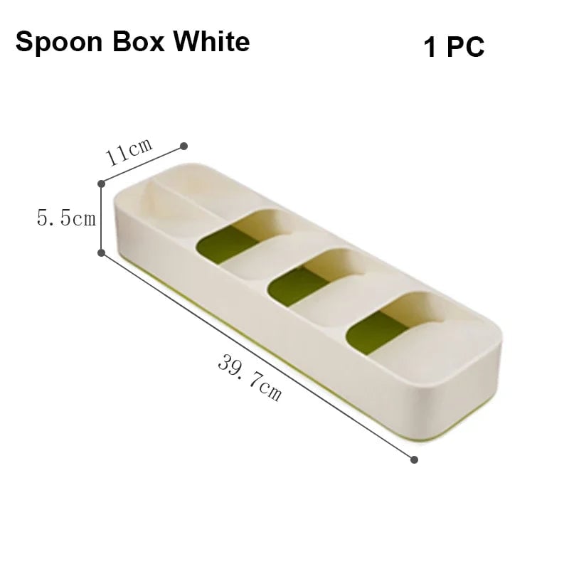 Kitchen Drawer Organizer Tray - Cutlery Storage Box Silverware