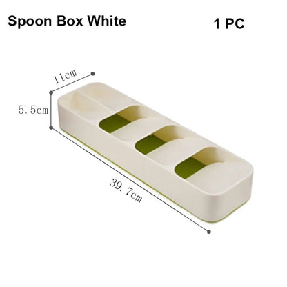 Kitchen Drawer Organizer Tray - Cutlery Storage Box Silverware