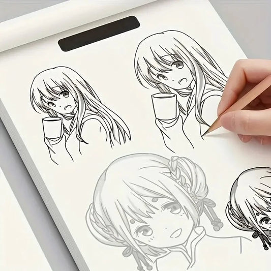 Anime Line Art Drawing Book - 48 Pages Hand-Drawn Outlines Tracing