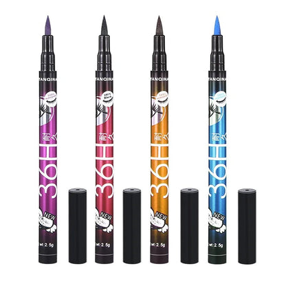 12 Pcs Waterproof Long Lasting Liquid Eyeliner Set Black Brown Blue