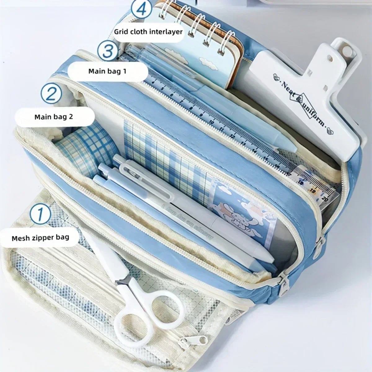 Multi-Layer Large Capacity Pencil Case - Student Stationery Storage