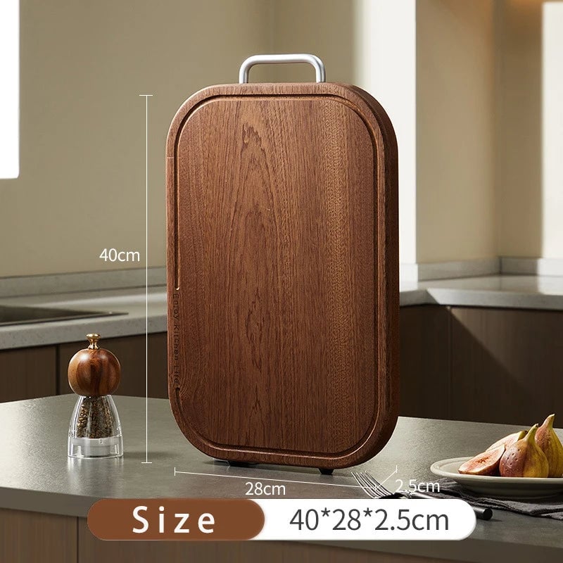 Heavy Duty Ebony Wood Cutting Board - Double-Sided Anti-Bacterial