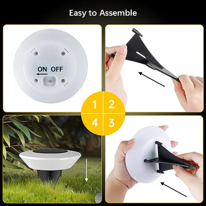 14 LED Solar Ground Lights Waterproof Outdoor Landscape Pathway