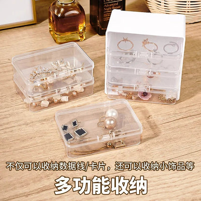 7-Compartment Cable Storage Box - Desktop Organizer for Office
