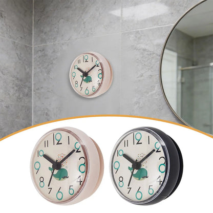 Waterproof Bathroom Shower Clock with Suction Cup - Small Round