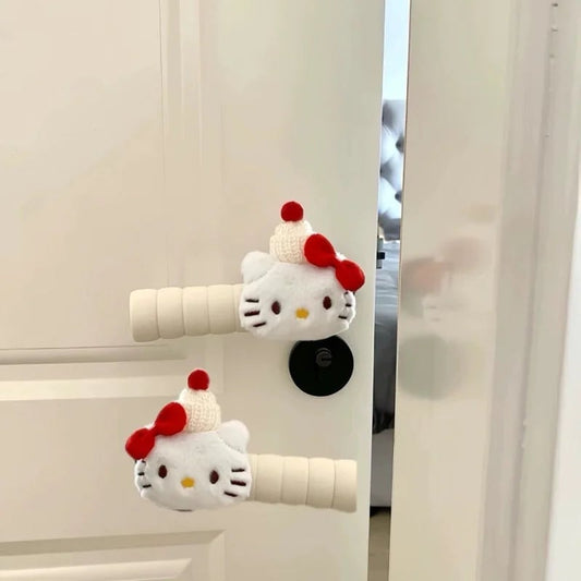 2PC EVA Door Knob Covers Hello Kitty Wall Protection Pads Anti-Crash