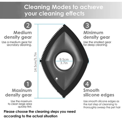 4 Mode Pet Hair Remover Brush - Rubber Reusable Comb for Dogs Cats