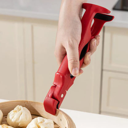 Anti Slip Home Kitchen Silicone Anti Scalding Clip 3-in-1 Anti Scalding Clip Tray Holder Bowl Holder Multifunctional Tray…