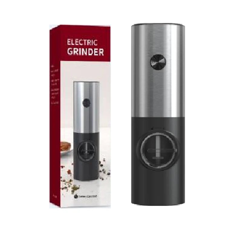 Electric Salt Pepper Grinder Set LED Light Adjustable Spice Mill