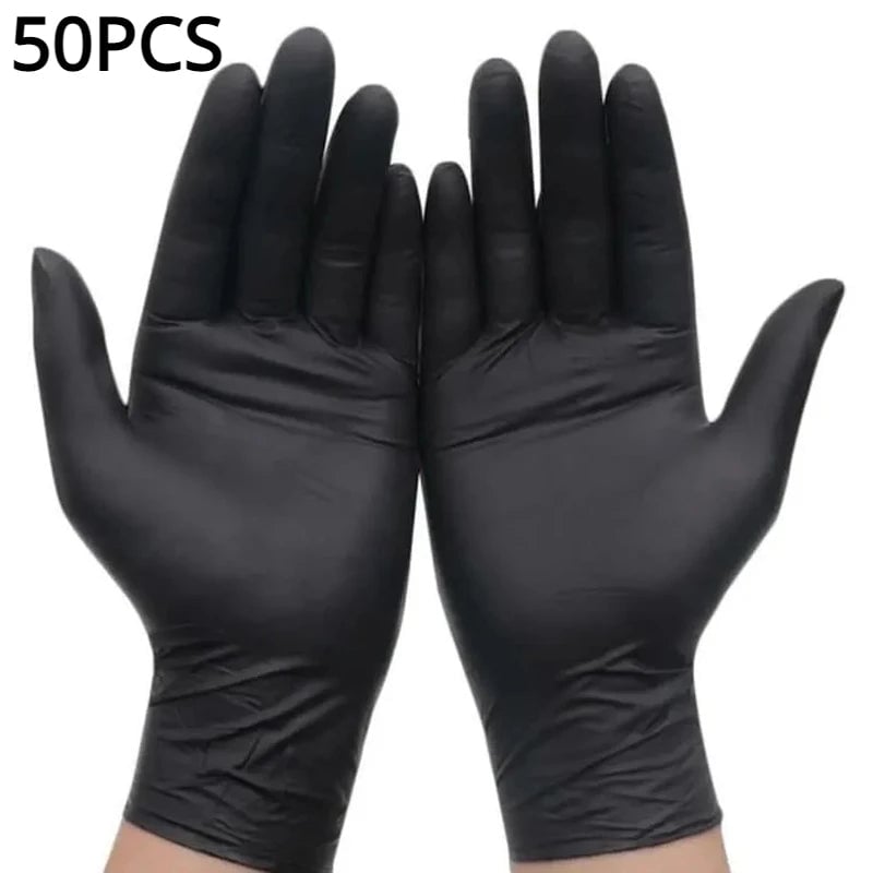 Black Nitrile Gloves Thickened Disposable Waterproof Tattoo Cleaning
