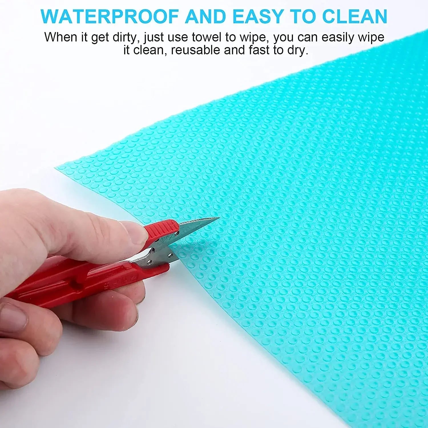 5PCS Anti-Slip Refrigerator Shelf Mats Washable Drawer Liners