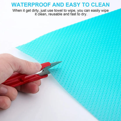 5PCS Anti-Slip Refrigerator Shelf Mats Washable Drawer Liners