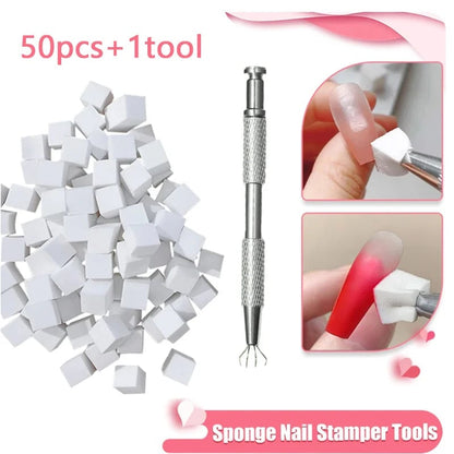 150pcs Sponge Gradient Nail Art Stamper Gel Polish Brush Tool Set