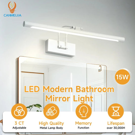 LED Waterproof Bathroom Mirror Light - Modern Vanity Wall Lamp