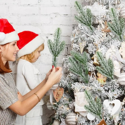 Artificial Snow Pine Branch Set - 5/10pcs Fake Pine Needles Garland