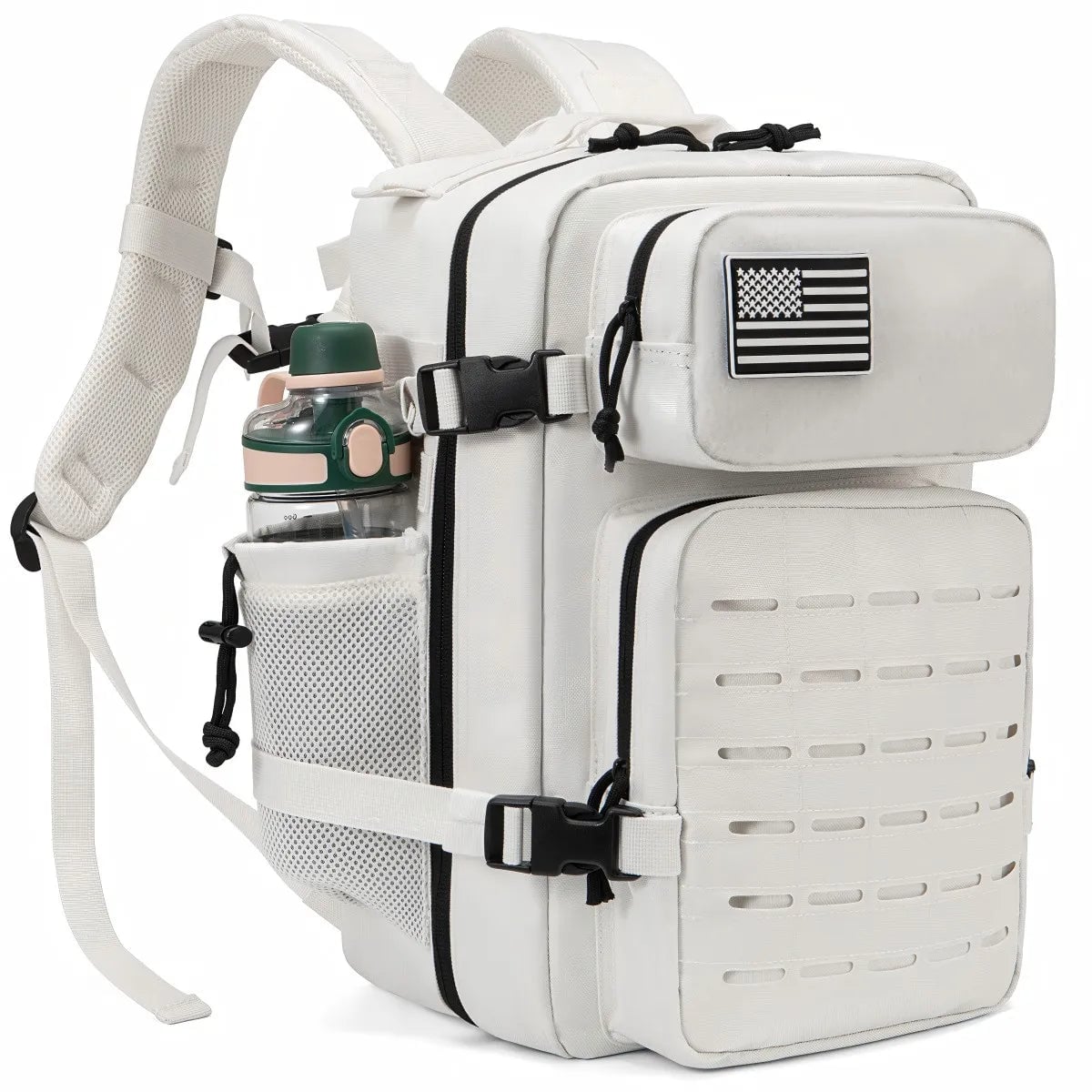 25L MOLLE Tactical Backpack with Bottle Holder - EDC Hiking Gym
