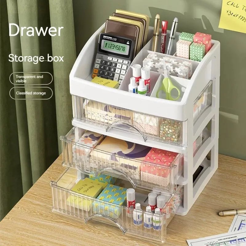 Multi-Layer Desktop Storage Cabinet - Cosmetics Jewelry Organizer Box