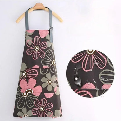 Adjustable Waterproof Kitchen Apron - Coffee Baking Oil Proof