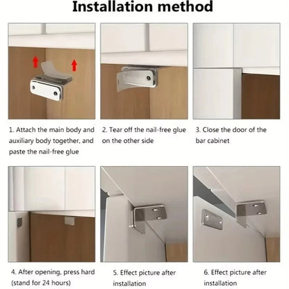 Magnetic Door Catch Latch - Invisible Strong Adhesion Drill-Free