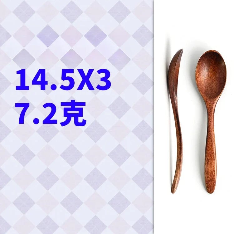 Anti-Scald Wooden Stirring Spoons - Heat-Resistant Tea Coffee Utensil