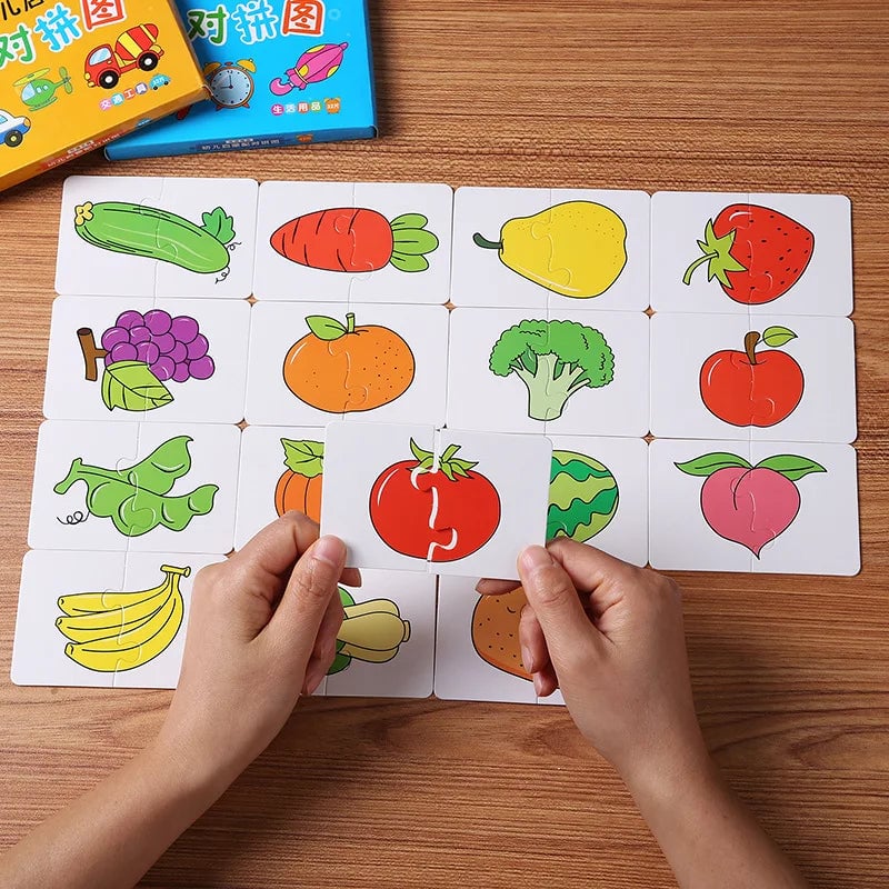 Montessori Learning Cards - Cognitive Development Educational Puzzles