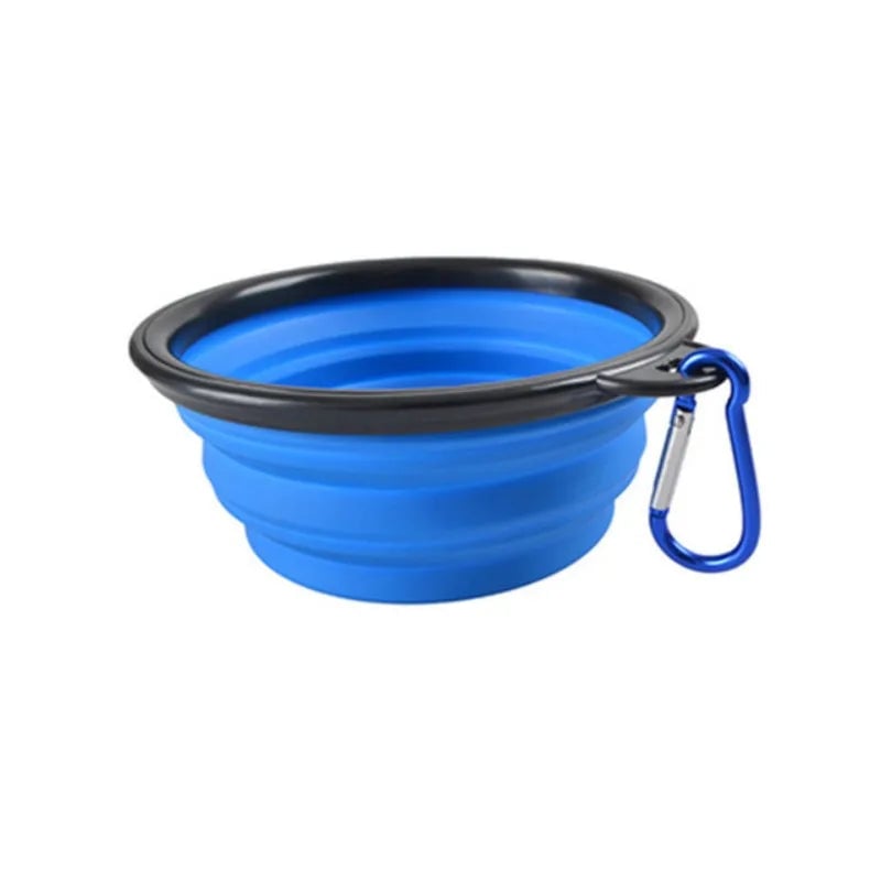Collapsible TPR Silicone Pet Bowl - Portable Travel Food Water Bowl