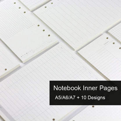 A5 A6 A7 Spiral Notebook Refill Pages 45 Sheets Line Dot Grid Paper