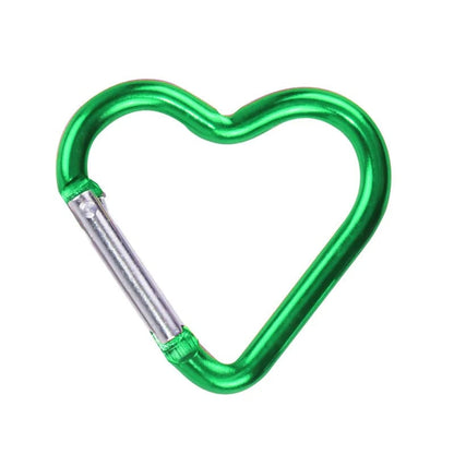 Heart-Shaped Aluminum Carabiner Keychain Clip Hook Water Bottle