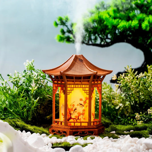 LED Pavilion Ultrasonic Humidifier with Night Light Air Aromatherapy